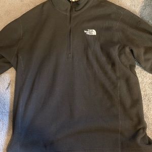 North Face gray half zip fleece